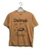 Coachtopiaコーチトピア）の古着「フラワーポットグラフィック Tシャツ」｜ブラウン