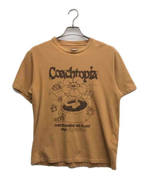 Coachtopia（コーチトピア）Coachtopia (コーチトピア) フラワーポットグラフィック Tシャツ ブラウン サイズ:XSの古着・服飾アイテム