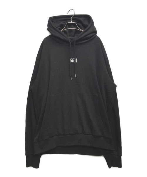 WIND AND SEA（ウィンド アンド シー）WIND AND SEA (ウィンダンシー) ES WAFFLE HOODIE/ワッフルフーディ ブラック サイズ:XLの古着・服飾アイテム