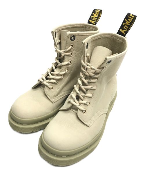 Dr.Martens（ドクターマーチン）Dr.Martens (ドクターマーチン) 8ホールヌバックレザーブーツ ベージュ サイズ:23cmの古着・服飾アイテム