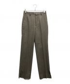 COUTURE DADAMクチュール ド アダム）の古着「GUNCLUB CHECK SLIT PANTS」｜ブラウン