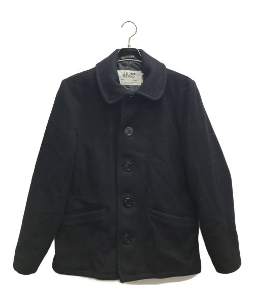 SCHOTT BROS.（ショットブロス）SCHOTT BROS. (ショットブロス) 24ozウールシングル・ピーコート ブラック サイズ:40の古着・服飾アイテム