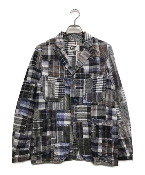 Engineered Garments（エンジニアド ガーメンツ）Engineered Garments (エンジニアド ガーメンツ) パッチワークテーラードジャケット ブルー×グレー サイズ:XSの古着・服飾アイテム