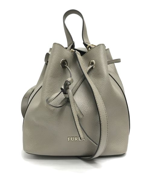 FURLA（フルラ）FURLA (フルラ) 2WAY巾着バッグ グレーの古着・服飾アイテム