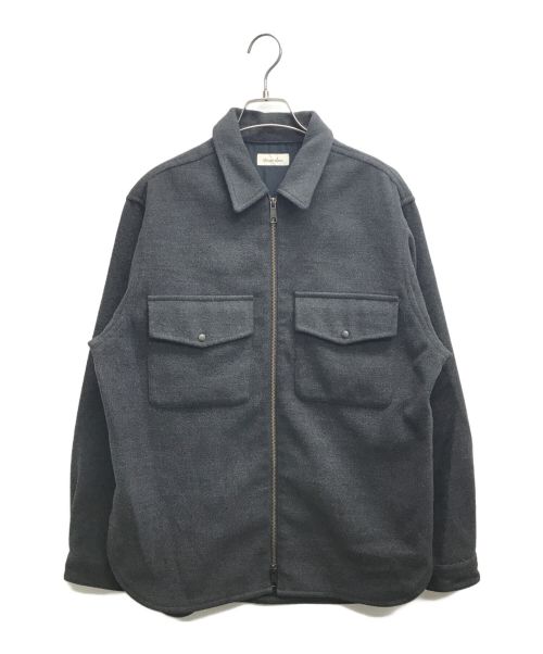 STEVEN ALAN（スティーブンアラン）STEVEN ALAN (スティーブンアラン) PE/MLTN WORK ZIP SHIRT / メルトン ワークジップ ジャケット グレー サイズ:Mの古着・服飾アイテム