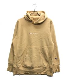 Champion REVERSE WEAVE（チャンピオン リバース ウィーブ）の古着「ロゴプルオーバーパーカー」｜ベージュ