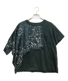 sacai（サカイ）の古着「Bandana print T-shirt」｜グリーン