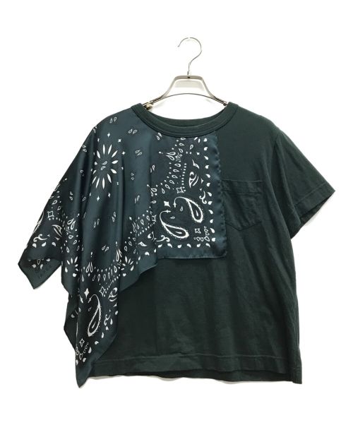 sacai（サカイ）sacai (サカイ) Bandana print T-shirt グリーン サイズ:2の古着・服飾アイテム