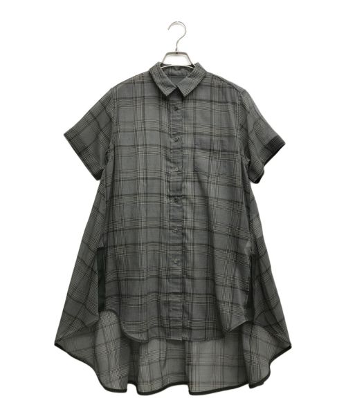 sacai（サカイ）sacai (サカイ) GLENCHECK MIX SHIRT グレー サイズ:3の古着・服飾アイテム