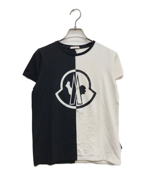 MONCLER（モンクレール）MONCLER (モンクレール) 半袖Tシャツ ブラック×ホワイト サイズ:14(164cm)の古着・服飾アイテム