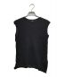 Y's（ワイズ）の古着「COTTON FAUX LINEN KNIT ROUND NECK TANK TOP/コットンフォー リネン ニット ラウンド ネック タンク トップ」｜ブラック