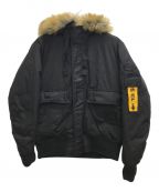 DIESELディーゼル）の古着「W-Burke faux fur hooded puffer jacket」｜ブラック