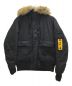 DIESEL（ディーゼル）の古着「W-Burke faux fur hooded puffer jacket」｜ブラック