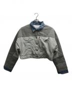 LEVI'S×NEW BALANCEリーバイス×ニューバランス）の古着「Reversible Women’s Trucker Jacket/リバーシブルウーマンズトラッカージャケット」｜ホワイト×インディゴ