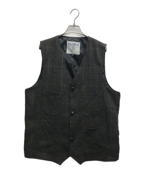 Harris Tweed（ハリスツイード）Harris Tweed (ハリスツイード) チェックウールベスト グリーン サイズ:XXLの古着・服飾アイテム