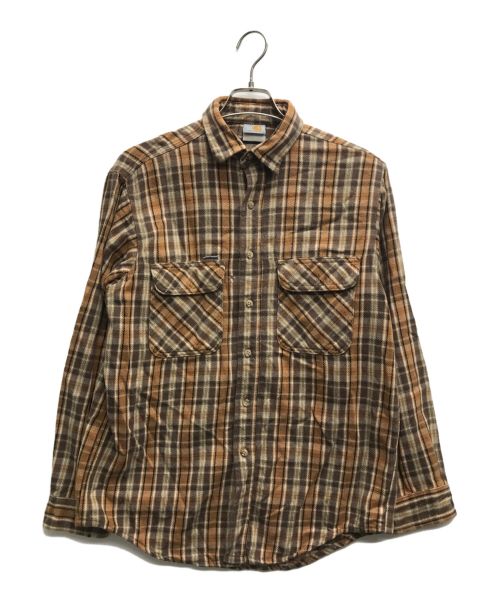 CarHartt（カーハート）CarHartt (カーハート) チェックネルシャツ ベージュ サイズ:印字消えの古着・服飾アイテム