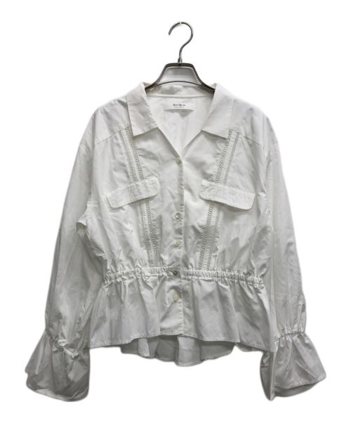 HER LIP TO（ハーリップトゥ）HER LIP TO (ハーリップトゥ) Lace Trimming Cotton Blouse/レーストリミング　コットン ブラウス ホワイト サイズ:Freeの古着・服飾アイテム