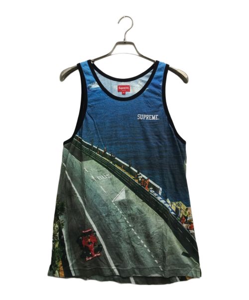 SUPREME（シュプリーム）Supreme (シュプリーム) Grand Prix Tank Top ブルー サイズ:Mの古着・服飾アイテム