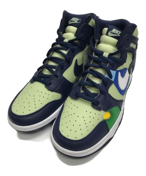 NIKE（ナイキ）NIKE (ナイキ) WMNS DUNK HIGH LX/ウィメンズ ダンク ハイ LX  グリーン×ネイビー サイズ:28㎝の古着・服飾アイテム