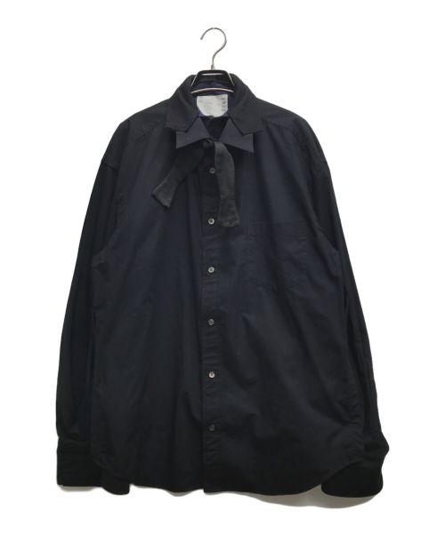 sacai（サカイ）sacai (サカイ) Poplin Shirt /ポプリンシャツシャツ ブラック サイズ:2の古着・服飾アイテム