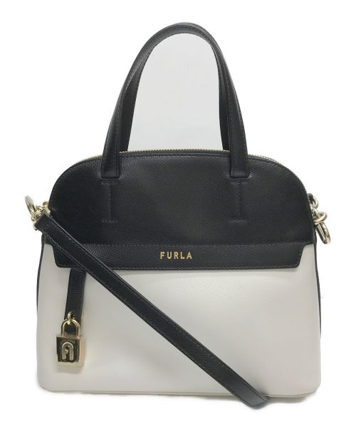 FURLA（フルラ）FURLA (フルラ) 2WAYショルダーバッグ ホワイト×ブラックの古着・服飾アイテム