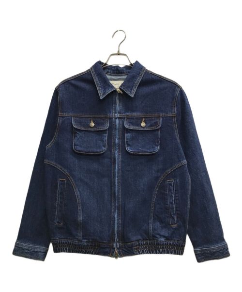 Matin Kim（マーティン・キム）Matin Kim (マーティン・キム) APPLIQUE SPELL DENIM JACKET インディゴ サイズ:Sの古着・服飾アイテム