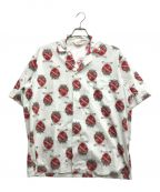 TOWN CRAFTタウンクラフト）の古着「HEART PRINTED PAJAMA SHIRT」｜レッド×ミント