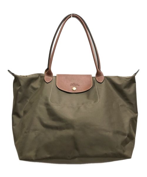 LONGCHAMP（ロンシャン）LONGCHAMP (ロンシャン) ナイロントートバッグ ベージュの古着・服飾アイテム