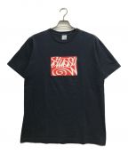 stussyステューシー）の古着「プリントTシャツ」｜ブラック