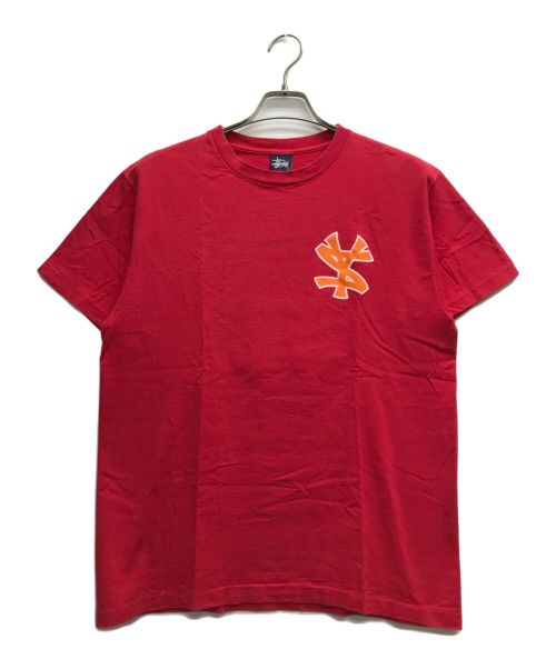 stussy（ステューシー）stussy (ステューシー) プリントTシャツ レッド サイズ:Lの古着・服飾アイテム