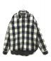 UNUSED（アンユーズド）の古着「Block Check Shirt Jacket /ブロック チェック シャツ ジャケット」｜ホワイト×ブラック