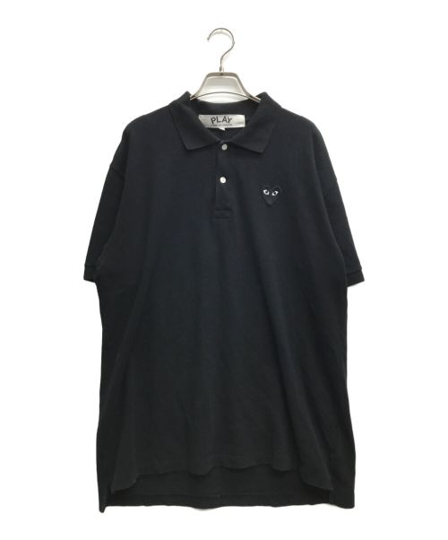 PLAY COMME des GARCONS（プレイ コムデギャルソン）PLAY COMME des GARCONS (プレイ コムデギャルソン) ハートワッペンポロシャツ ブラック サイズ:XXLの古着・服飾アイテム