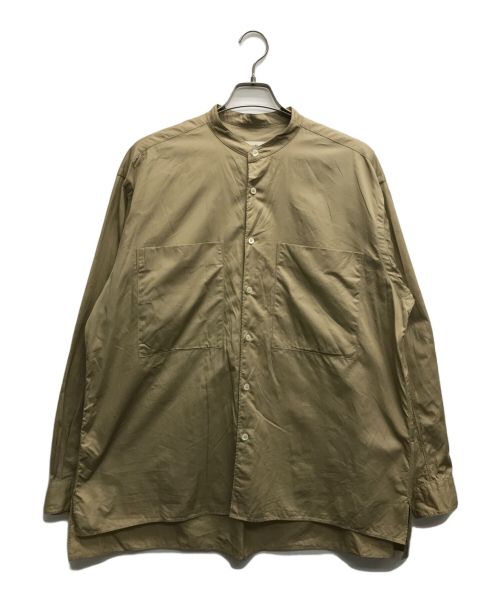 UNFIL（アンフィル）UNFIL (アンフィル) バンドカラーシャツ ベージュ サイズ:5の古着・服飾アイテム