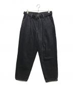 doubletダブレット）の古着「SILK DENIM WIDE TROUSER」｜ブラック