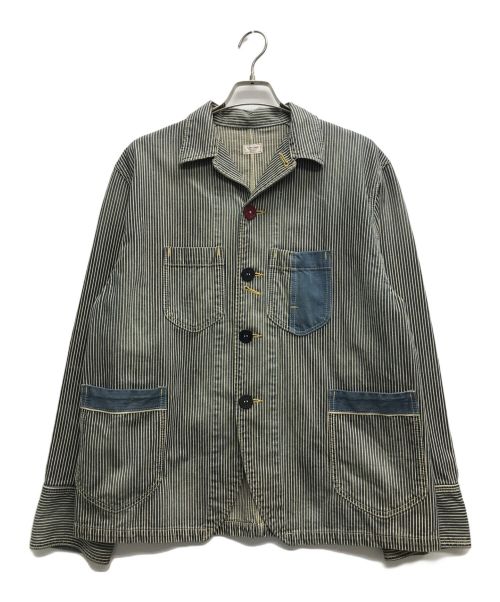 Porter Classic（ポータークラシック）Porter Classic (ポータークラシック) ヒッコリーストライプカバーオール インディゴ サイズ:XLの古着・服飾アイテム