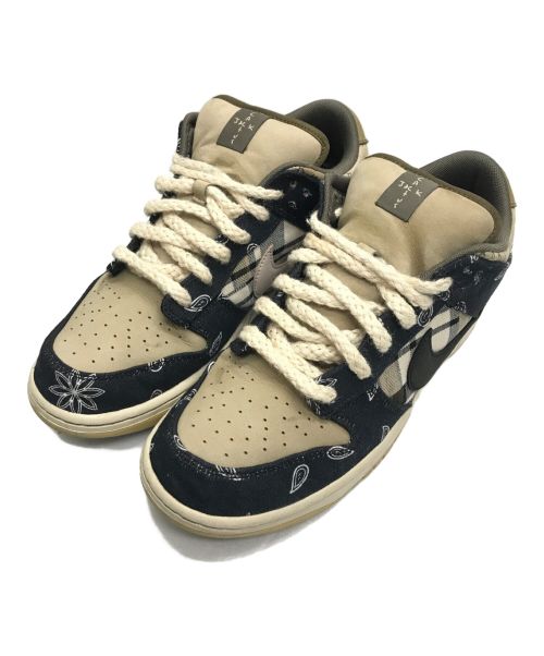 NIKE SB（ナイキエスビー）NIKE SB (ナイキエスビー) Travis Scott (トラヴィス スコット) SB DUNK LOW PRM QS /エスビー ダンク ロウ プレミアム クイックストラス ベージュ サイズ:28cmの古着・服飾アイテム