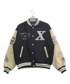 X-LARGEエクストララージ）の古着「OG LOGO VARSITY JACKET」｜ブラック