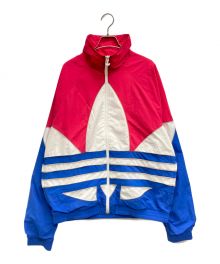 adidas（アディダス）の古着「ビッグトレフォイルアウトウーブントラックジャケット」｜ピンク×ブルー