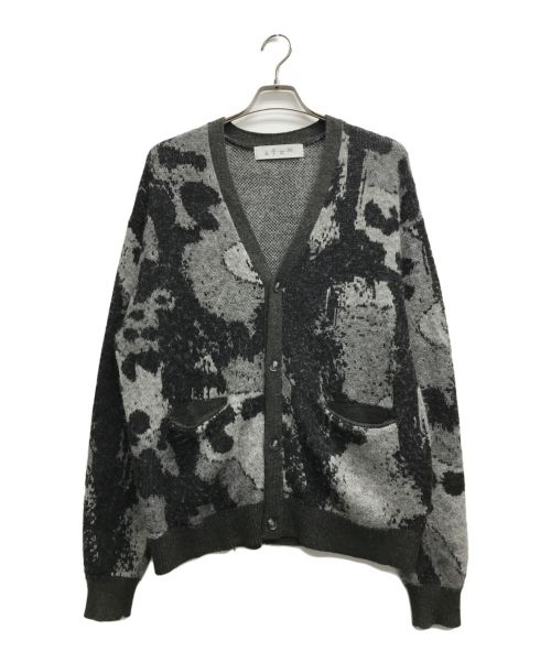 BAL（バル）BAL (バル) JACQUARD WOOL CARDIGAN グレー サイズ:2の古着・服飾アイテム