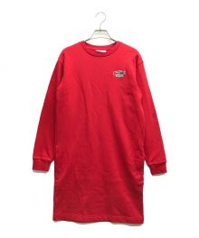 LACOSTE（ラコステ）の古着「ホリデーコレクタースウェットドレス」｜レッド