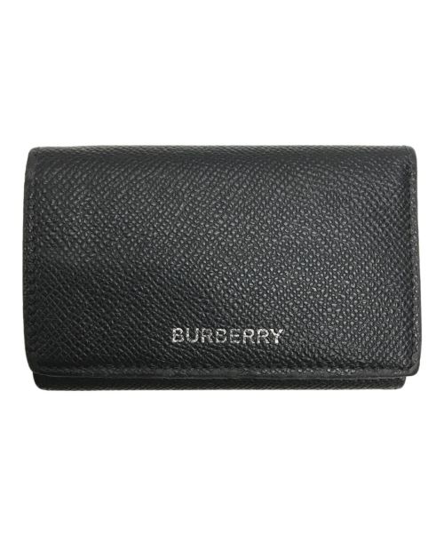 BURBERRY（バーバリー）BURBERRY (バーバリー) 3つ折り財布 ブラック×シルバーの古着・服飾アイテム