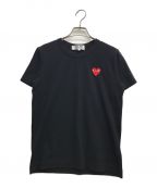 PLAY COMME des GARCONSプレイ コムデギャルソン）の古着「ハートワッペンTシャツ」｜ブラック