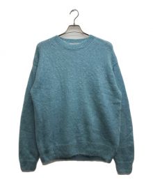 AURALEE（オーラリー）の古着「BRUSHED SUPER KID MOHAIR KNIT P/O」｜ブルー