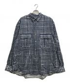 Porter Classicポータークラシック）の古着「ROLL UP 水彩 GINGHAM SHIRT」｜ブルー