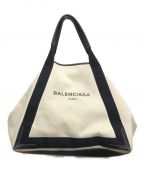 BALENCIAGAバレンシアガ）の古着「ネイビーカバス」｜ホワイト×ブラック