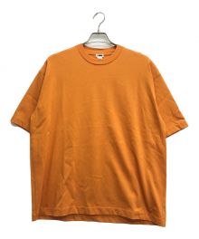 H BEAUTY&YOUTH（エイチ ビューティー&ユース）の古着「スヴィン ミックス クルーネック ショートスリーブ Tシャツ」｜オレンジ