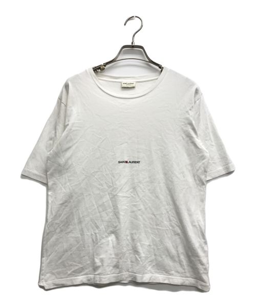 Saint Laurent Paris（サンローランパリ）Saint Laurent Paris (サンローランパリ) ロゴプリントTシャツ ホワイト サイズ:XSの古着・服飾アイテム