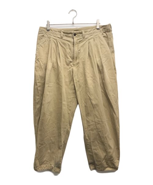 Porter Classic（ポータークラシック）Porter Classic (ポータークラシック) SATCHMO CHINOS 3タックパンツ/サッチモ チノ スリータックパンツ ベージュ サイズ:Lの古着・服飾アイテム