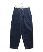 UNFILアンフィル）の古着「COTTON DENIM 2TUCK TROUSERS」｜インディゴ