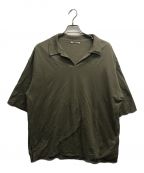 AURALEEオーラリー）の古着「HIGH GAUGE PIQUE DOUBLE CLOTH SKIPPER POLO/ハイゲージピケダブルクローズスキッパーポロ」｜オリーブ